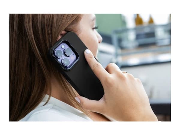 Fixed | MagFlow | Back cover | Apple | iPhone 15 Plus | Liquid silicon | Black