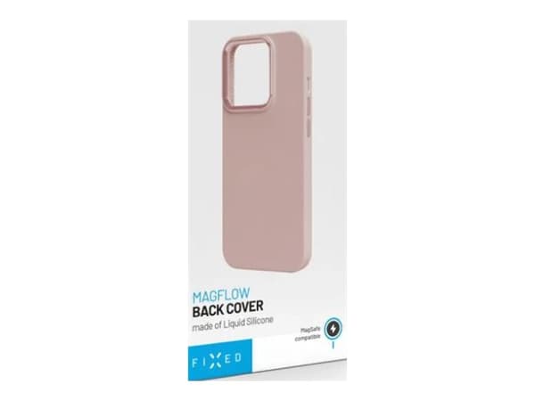 Fixed Fixed | MagFlow | Back cover | Apple | iPhone 15 | Liquid silicon | Pink