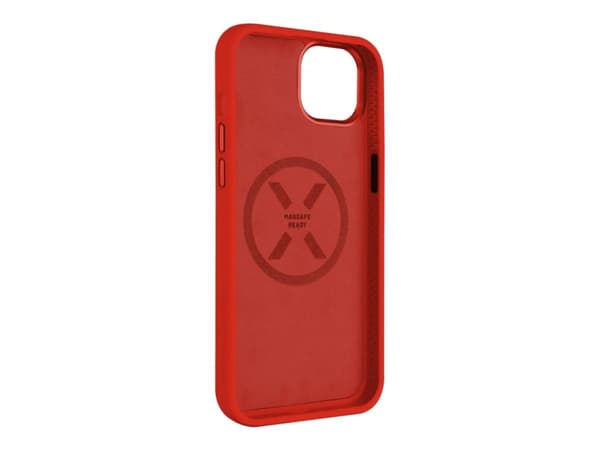 Fixed MagFlow - Baksidedeksel for mobiltelefon - MagSafe-samsvar - væskesilikon - rød - for Apple iPhone 15 Plus