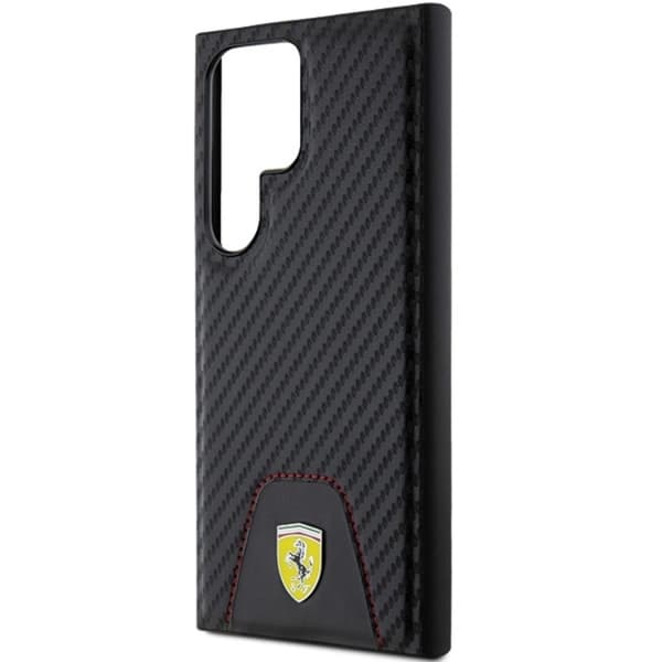 Ferrari Galaxy S24 Ultra Mobilskal Carbon Stitched Bottom - Svart