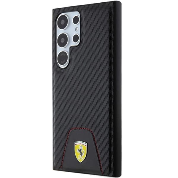 Ferrari Galaxy S24 Ultra Mobilskal Carbon Stitched Bottom - Svart