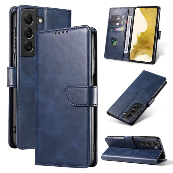 Samsung Galaxy - Praktiskt Plånboksfodral Blå Blå, S23 Plus