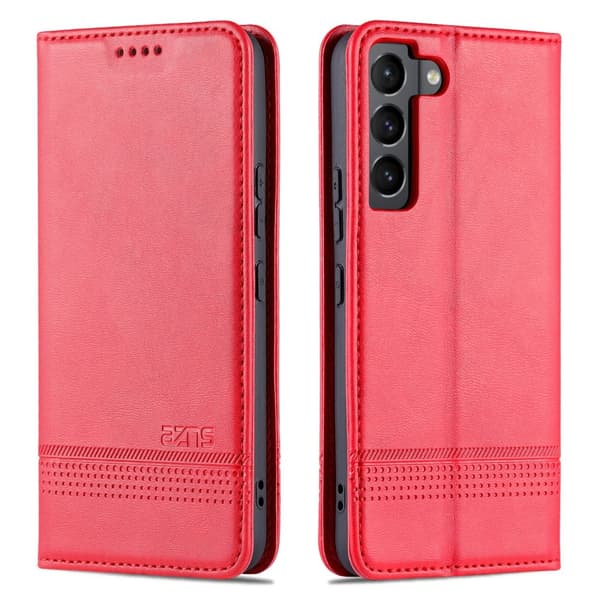 Samsung Galaxy S22 Plus - Stilsäkert Praktiskt Plånboksfodral Röd