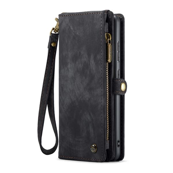 För Samsung Galaxy A55 5G Caseme Retro plånboksfodral - Svart
