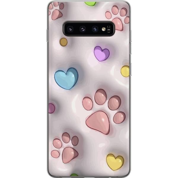Samsung Galaxy S10 Gjennomsiktig deksel Fluffy Pfoten