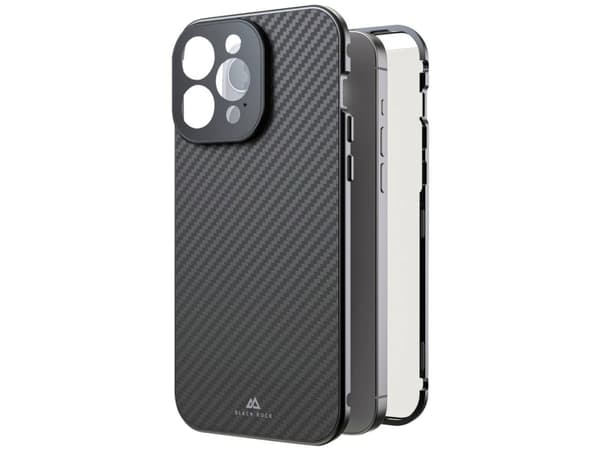 Black Rock Cover 360° Glass für Apple iPhone 15 Pro Max, Real Carbon (00221284)