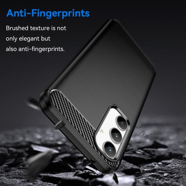 Samsung Galaxy A35 Karbon fiber Texture Skal - Svart