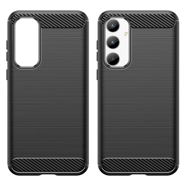 Samsung Galaxy A35 Karbon fiber Texture Skal - Svart