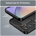 Miniatyrbillede 5 af 5: Til Samsung Galaxy A55 Cover Til Telefon TPU Carbon Fiber Texture Slim-Fit