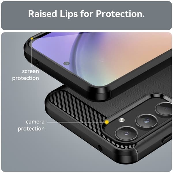 Til Samsung Galaxy A55 Cover Til Telefon TPU Carbon Fiber Texture Slim-Fit