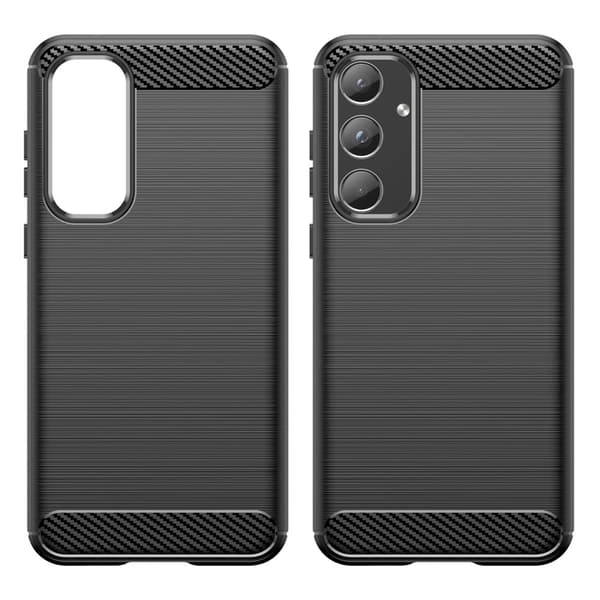 Til Samsung Galaxy A55 Cover Til Telefon TPU Carbon Fiber Texture Slim-Fit