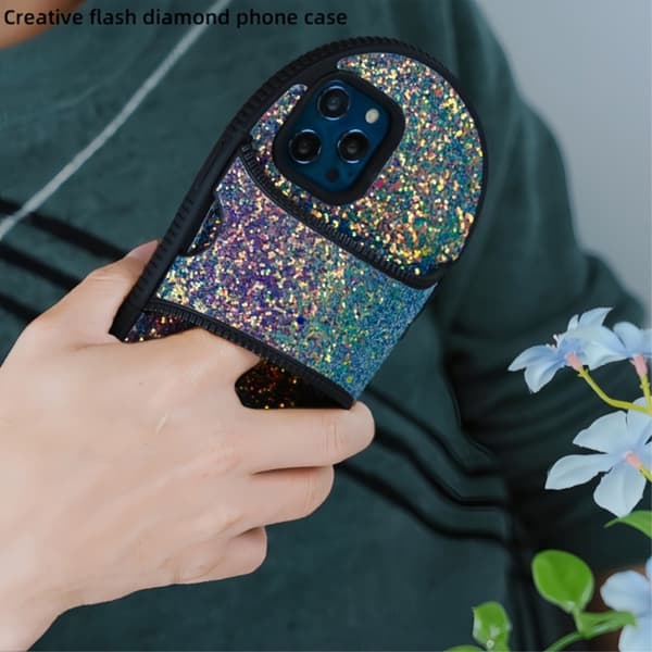Til iPhone 15 TPU Etui Hjemmesko Stil Støttefod Anti-Slip Telefon Cover