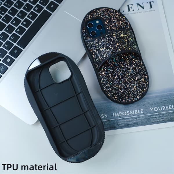 iPhone 15 Pro TPU-kuori Tossu-tyyli Tukijalka Antipudotus Puhelinkotelo