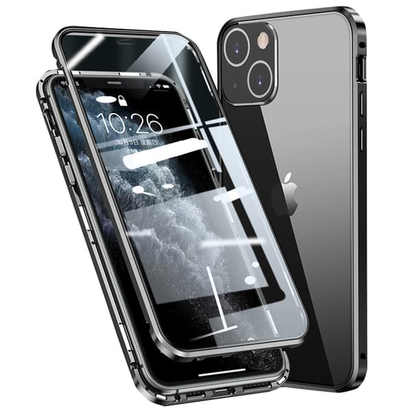 iPhone 15 - Skyddande Magnetiskt Dubbelsidigt Skal