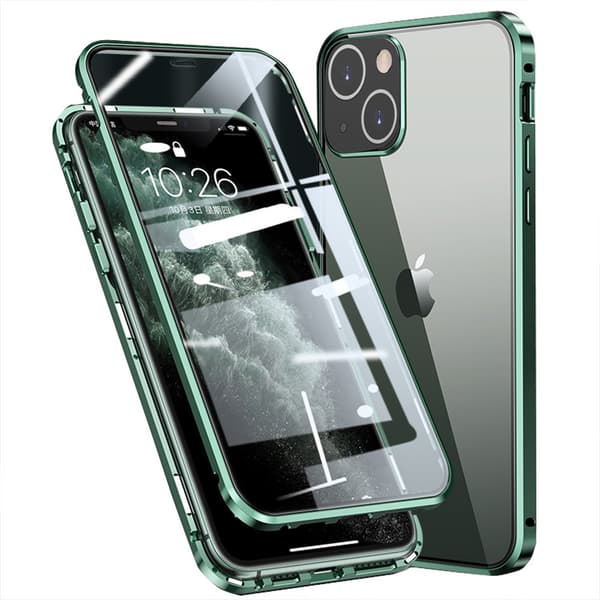 iPhone 15 - Skyddande Magnetiskt Dubbelsidigt Skal