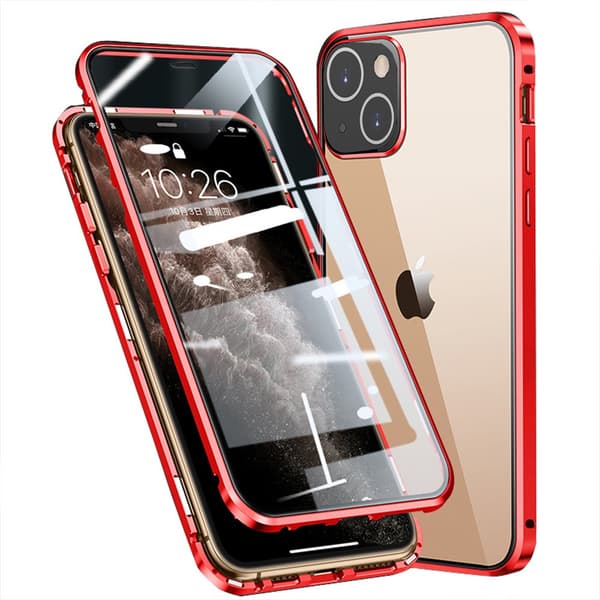 iPhone 15 - Skyddande Magnetiskt Dubbelsidigt Skal