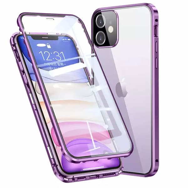 iPhone 15 - Skyddande Magnetiskt Dubbelsidigt Skal