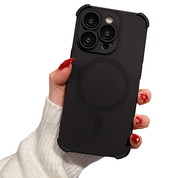iPhone 12 Pro Max - Silikonskal med Magnetiskt Stötskydd