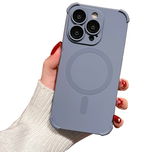 iPhone 12 Pro Max - Silikonskal med Magnetiskt Stötskydd