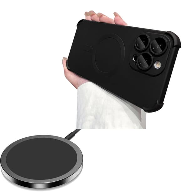 iPhone 12 Pro Max - Silikonskal med Magnetiskt Stötskydd