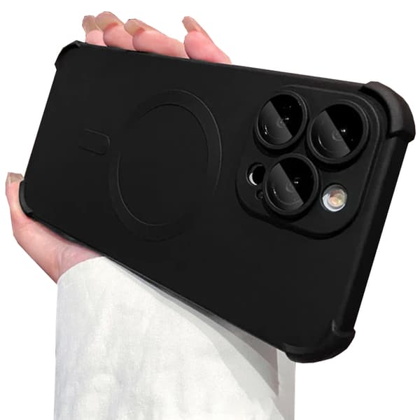 iPhone 12 Pro Max - Silikonskal med Magnetiskt Stötskydd