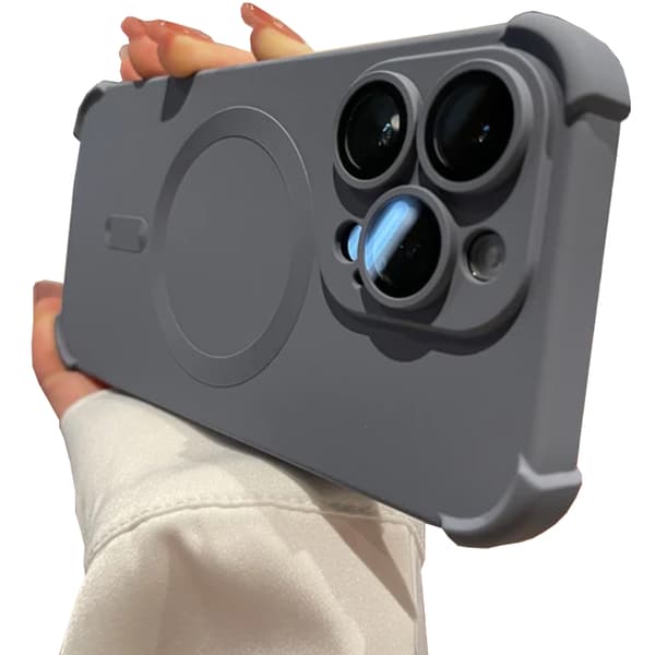 iPhone 12 Pro Max - Silikonskal med Magnetiskt Stötskydd