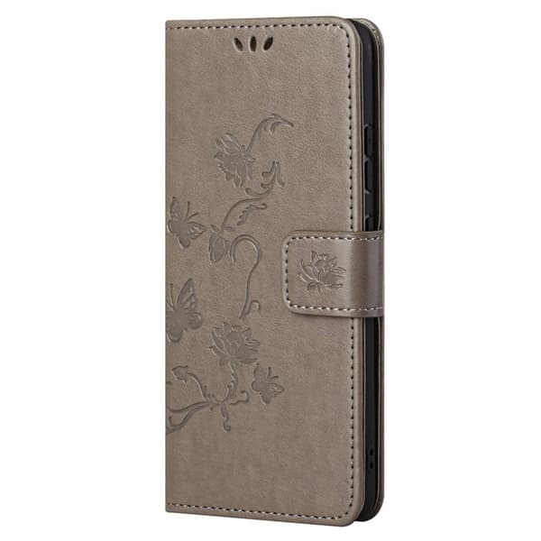 Läderfodral Fjärilar Xiaomi 12T Grå