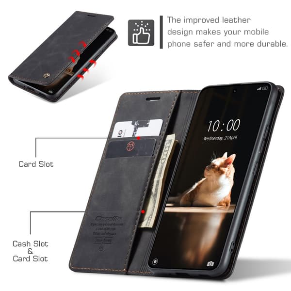 CaseMe Slim Plånboksfodral Xiaomi 13 Svart