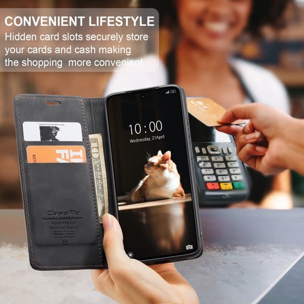 CaseMe Slim Plånboksfodral Xiaomi 13 Svart