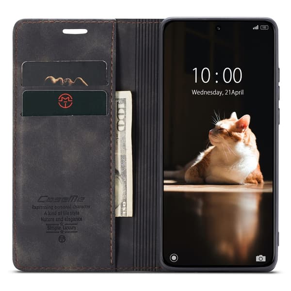 CaseMe Slim Plånboksfodral Xiaomi 13 Svart