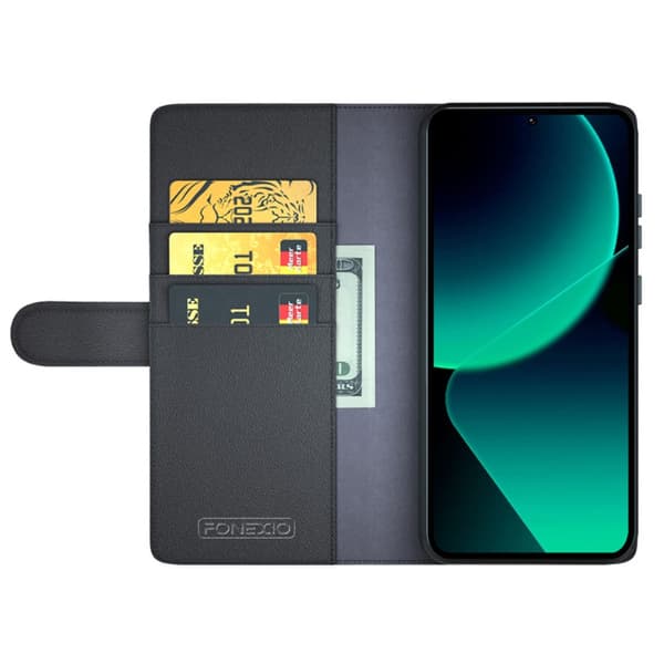 Äkta Läderfodral Xiaomi 13T Pro Svart