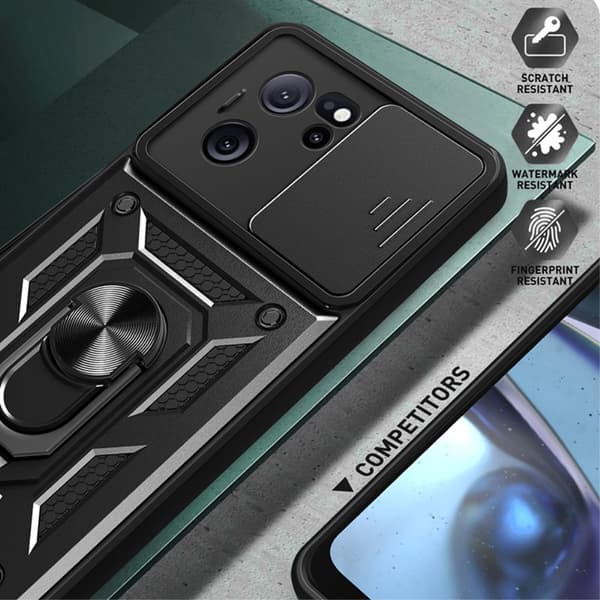 Hybridskal Xiaomi 13T Pro Ring + Kameraskydd Svart