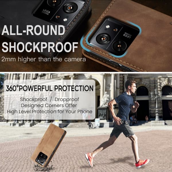 CaseMe Slim Plånboksfodral Xiaomi 13T Svart