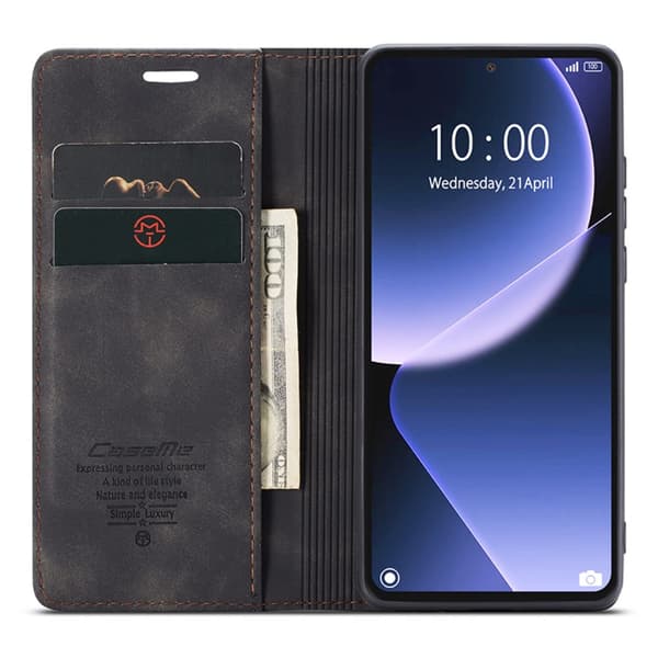 CaseMe Slim Plånboksfodral Xiaomi 13T Svart