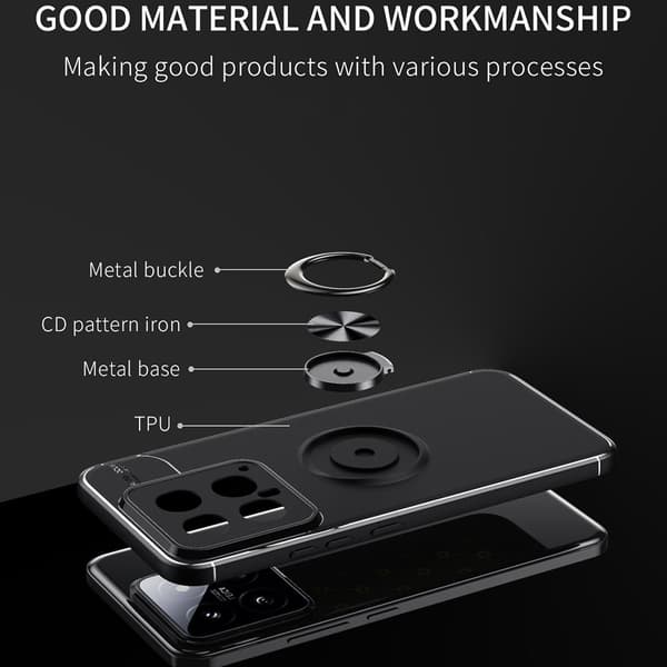 Skal Med Ringhållare Xiaomi 14 Pro Svart