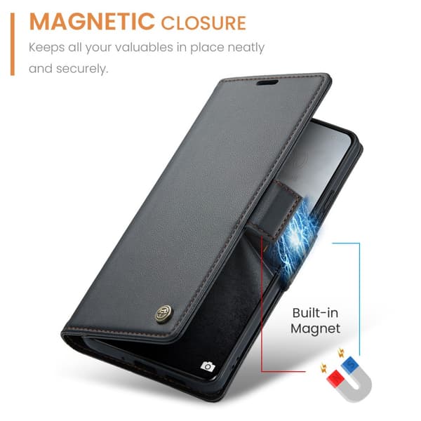 CaseMe Slim Plånboksfodral RFID-skydd Xiaomi 14 Pro Svart