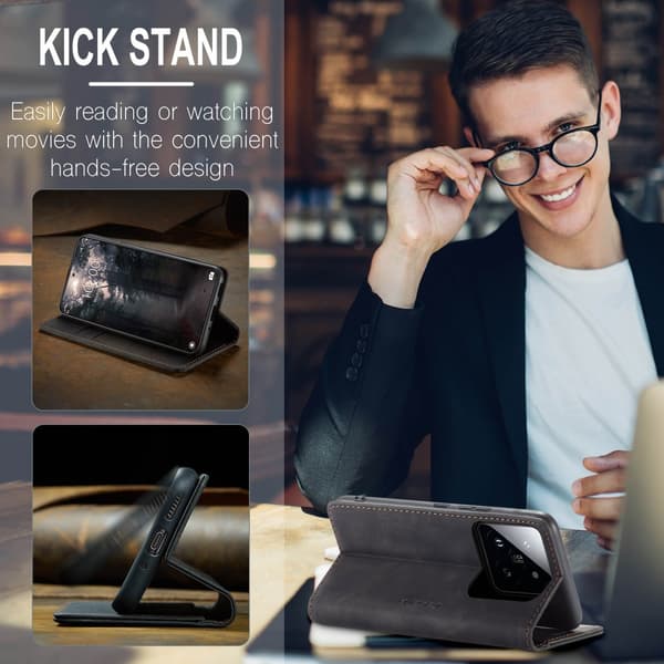 CaseMe Slim Plånboksfodral Xiaomi 14 Svart