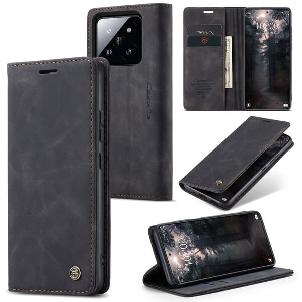 CaseMe Slim Plånboksfodral Xiaomi 14 Svart