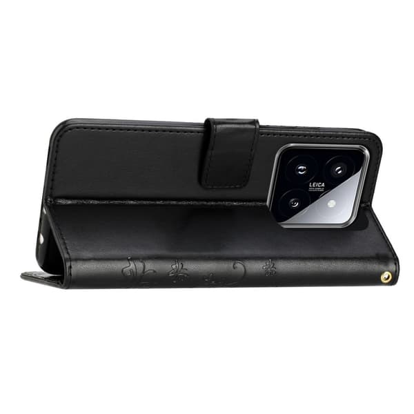 Läderfodral Fjärilar Xiaomi 14 Svart