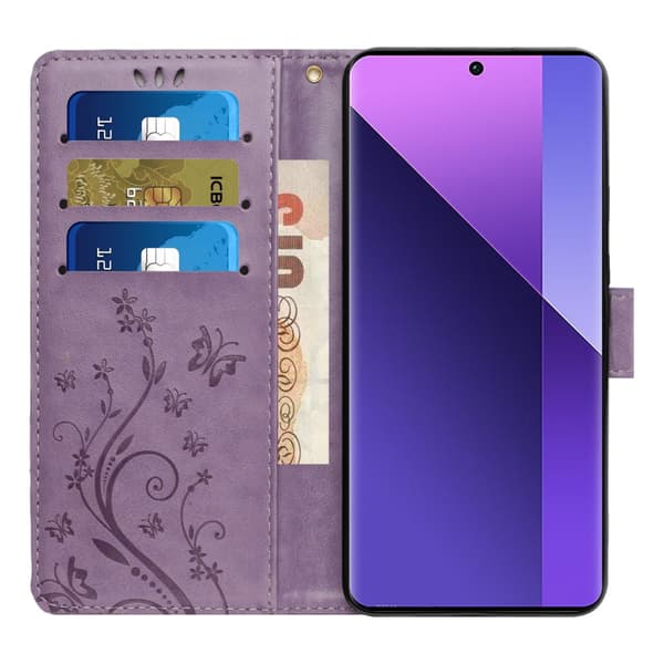 Läderfodral Fjärilar Xiaomi 14 Ultra Lila