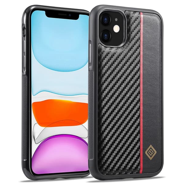 LC.IMEEKE Skal iPhone 11 Kolfibertextur