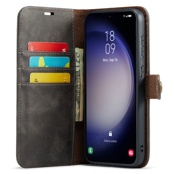 DG.MING 2-in-1 Magnet Wallet Samsung Galaxy A55 Brown