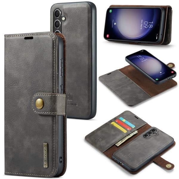 DG.MING 2-in-1 Magnet Wallet Samsung Galaxy A55 Brown