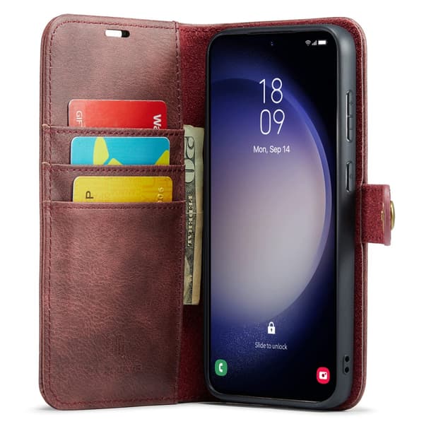 DG.MING 2-in-1 Magnet Wallet Samsung Galaxy A55 Red