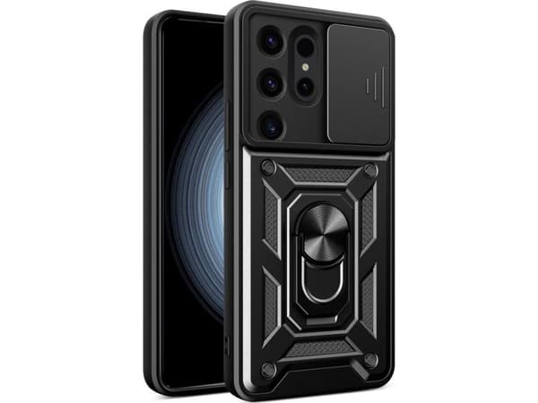 Hybrid Armor Camshield kotelo Samsung Galaxy S24 Ultra panssaroitu kameran suojus - lajittelu