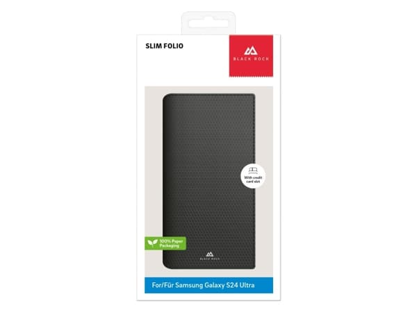 Black Rock Slim Folio, Folio, Samsung, Galaxy S24 Ultra, 17,3 cm (6.8"), Sort