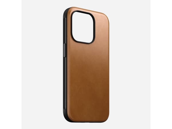 Nomad Modern Leather Case, Etui, Apple, iPhone 15 Pro, 15,5 cm (6.1"), Tan (gul-brun)