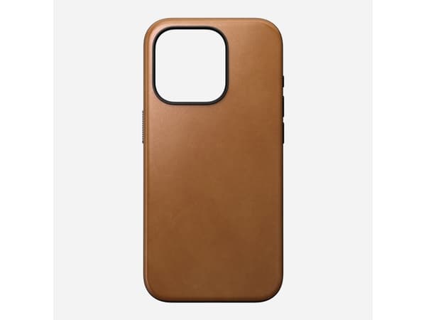 Nomad Modern Leather Case, Etui, Apple, iPhone 15 Pro, 15,5 cm (6.1"), Tan (gul-brun)