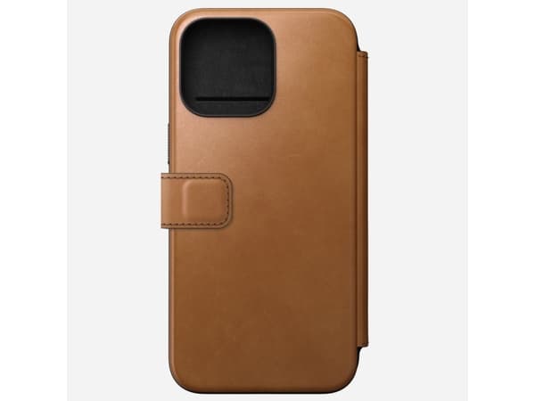 Nomad Modern Leather Folio, Folio, Apple, iPhone 15 Pro Max, 17 cm (6.7"), Tan (gul-brun)