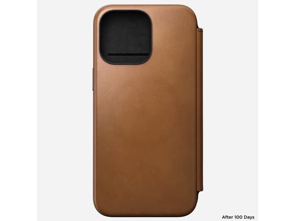 Nomad Modern Leather Folio, Folio, Apple, iPhone 15 Pro Max, 17 cm (6.7"), Tan (gul-brun)